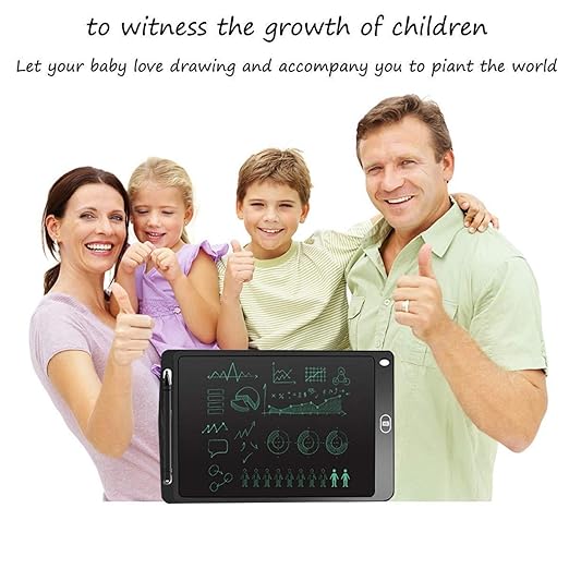 Rectangular Magic Slate 8.5-Inch LCD Writing Tablet with Stylus Pen, for Drawing, Playing, Noting by Kids & Adults