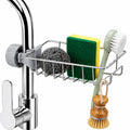 Kitchen Sink Organiser Stainless Steel | Sink Organizer for Kitchen Basin with Drainage | Sponge Holder for Kitchen Sink | Soap Stand for Kitchen Sink | Sink Caddy