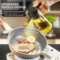 Glass Oil Sprayer and Dispenser Bottle, 500ml Capacity, 2-in-1 Design with Premium Nozzle for Cooking, Black